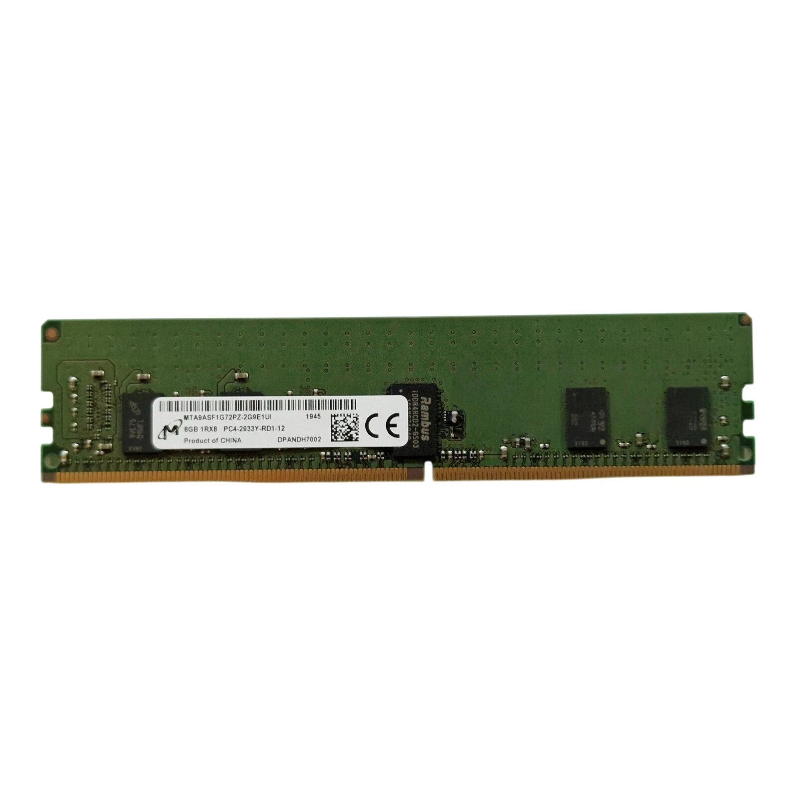 镁光 8G 1RX8 PC4-2933Y REG 服务器内存条MTA9ASF1G72PZ-2G9E1