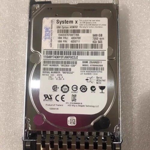 IBM 42D0707 42D0708 42D0711 49Y7436服务器硬盘 500G 2.5 SAS