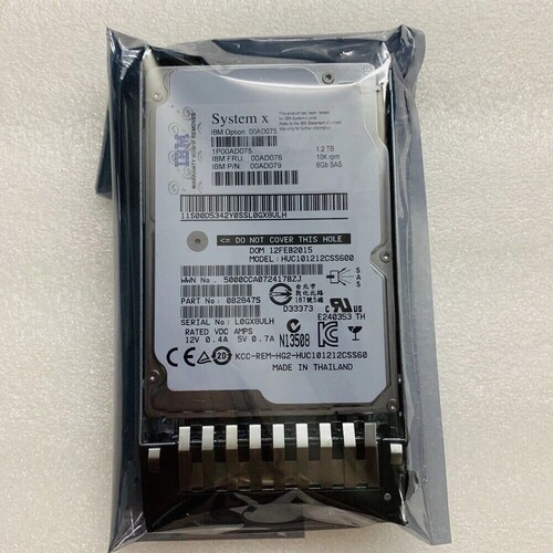 IBM X3850 X5 3650 M4 00AJ147 00AD076 1.2TB SAS 10K服务器硬盘
