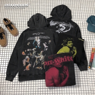 几何箭头抽象人物宗教高清直喷ins连帽衫hoodies潮牌个性街头卫衣