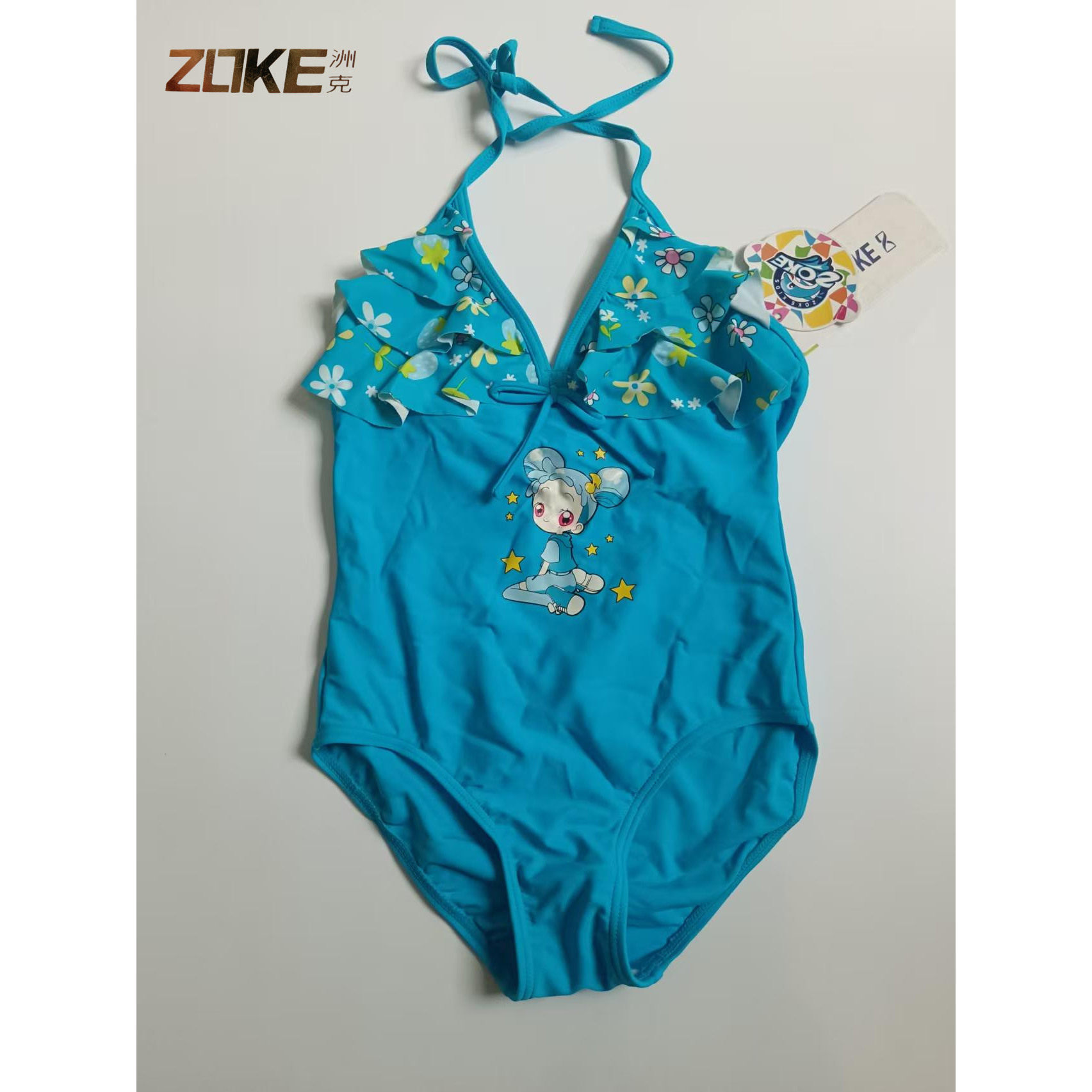 【清仓特价】专柜正品zoke洲克儿童连体泳衣女童泳衣111504103