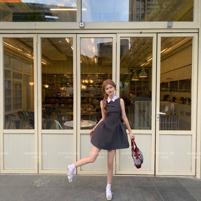 25早春新品【对版现货】法式复古衬衫领收腰连衣裙蓬蓬裙shushuto