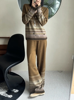 【孤品限量款】正版swaying | 简约毛衣针织衫内搭上衣阔腿裤套装