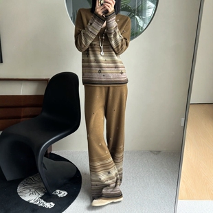 【孤品限量款】正版swaying | 简约毛衣针织衫内搭上衣阔腿裤套装