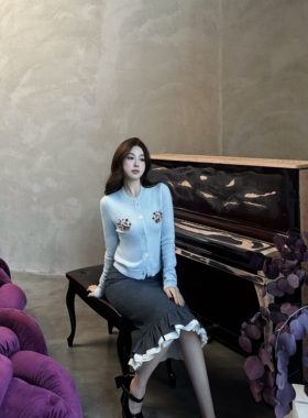 EVAN亿万【对版本SST | 南油高品质】设计感羊毛衫针毛衣刺绣外套