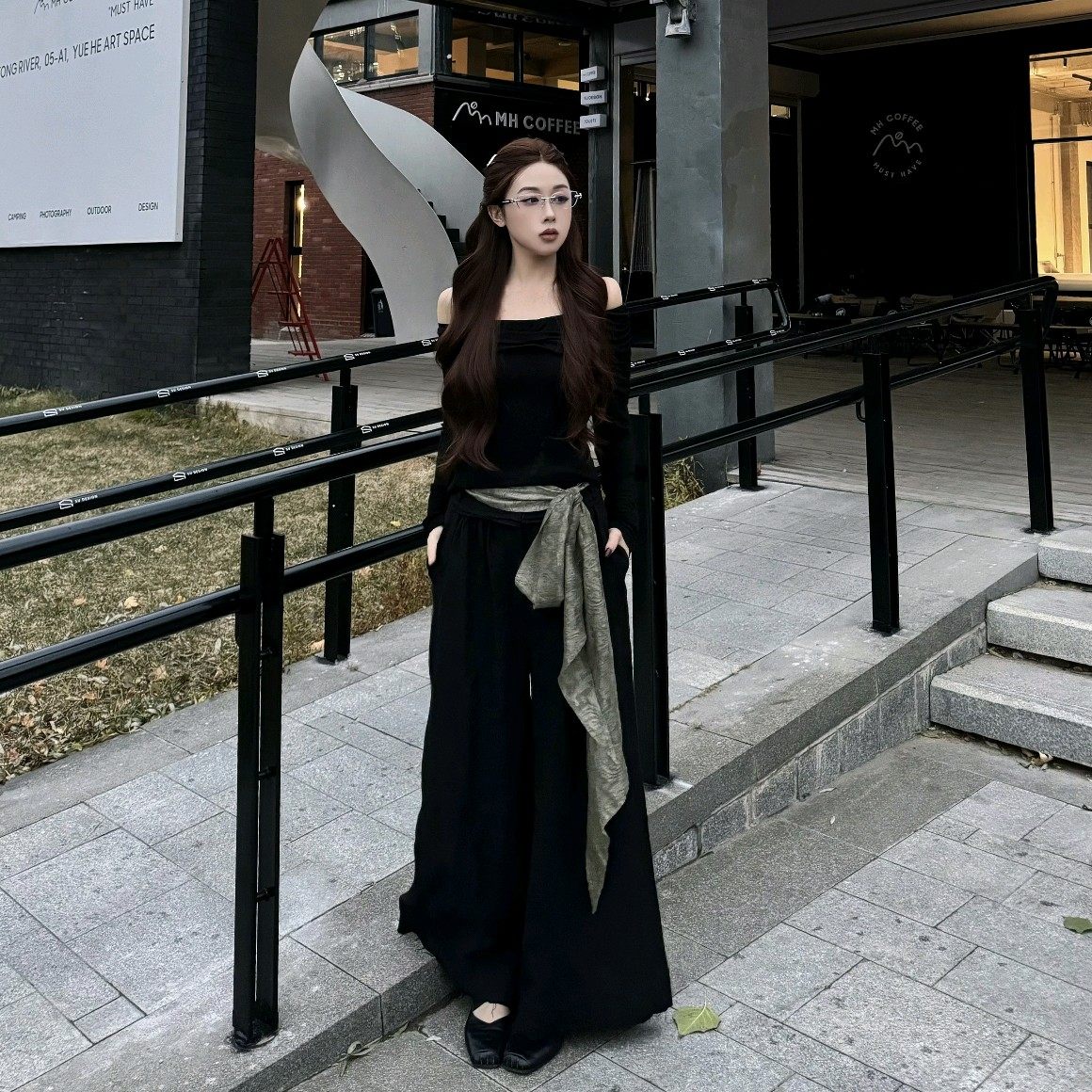 被999＋收藏加购【正版 | Elyw*d】扎染腰带丝巾垂感西装裤直筒裤