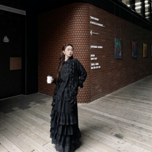 EVAN亿万【对版Ope*yy】拼接设计感格纹荷叶边衬衫显瘦格纹半裙女