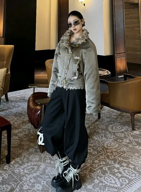 EVAN【高定顶配版●设计师款】加厚保暖外套复古休闲羊羔毛机车服