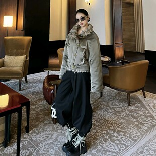 EVAN【高定顶配版●设计师款】加厚保暖外套复古休闲羊羔毛机车服