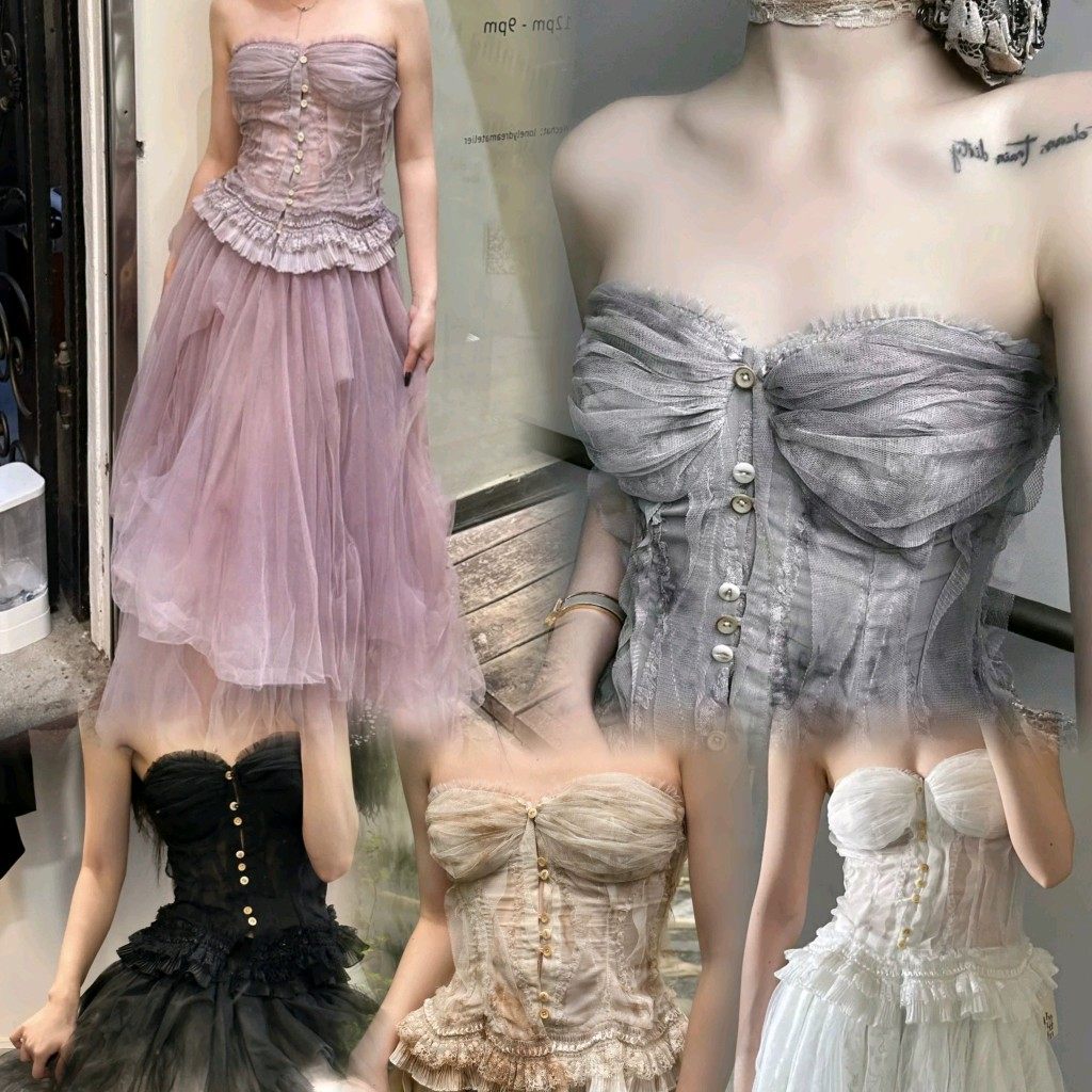 marclebh天鹅抹胸扎染色定制