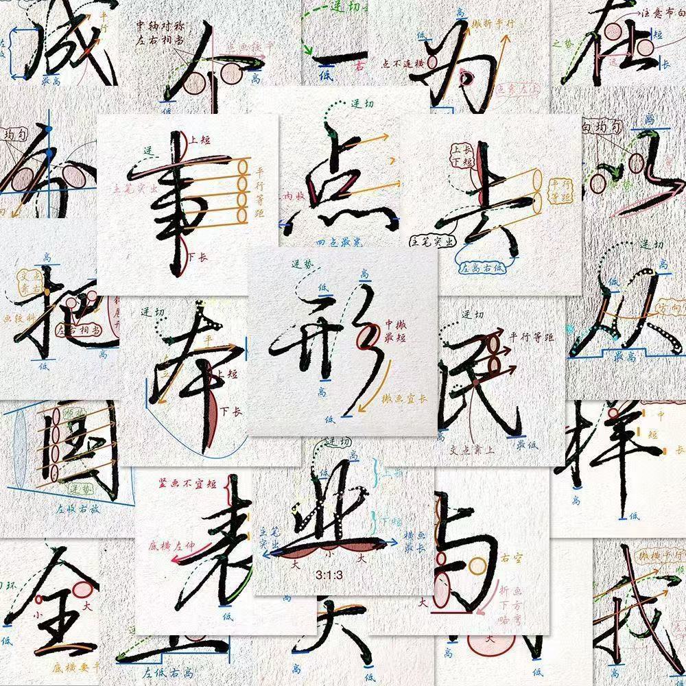 104贴硬笔书法行书入门练字贴