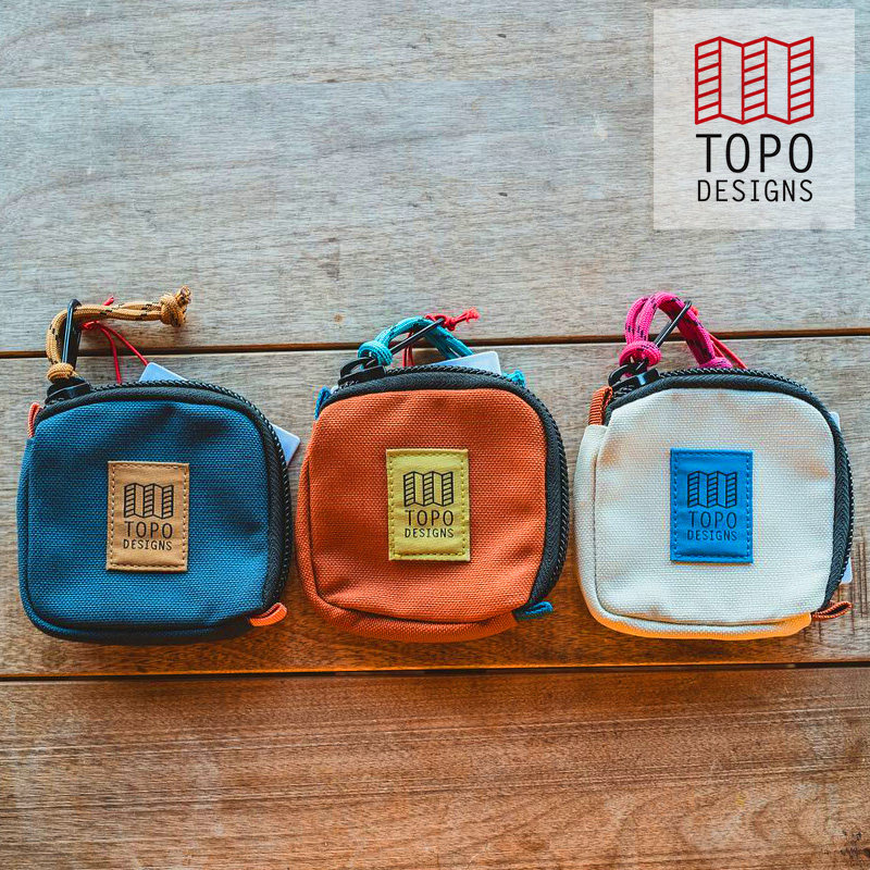 现货Topo Designs Square Bag运动钥匙配件卡包AirPods耳机挂件包