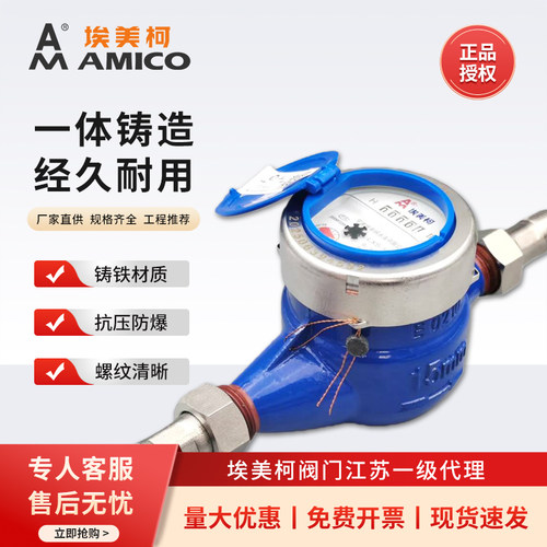 埃美柯旋翼灵敏直读铁壳机械水表