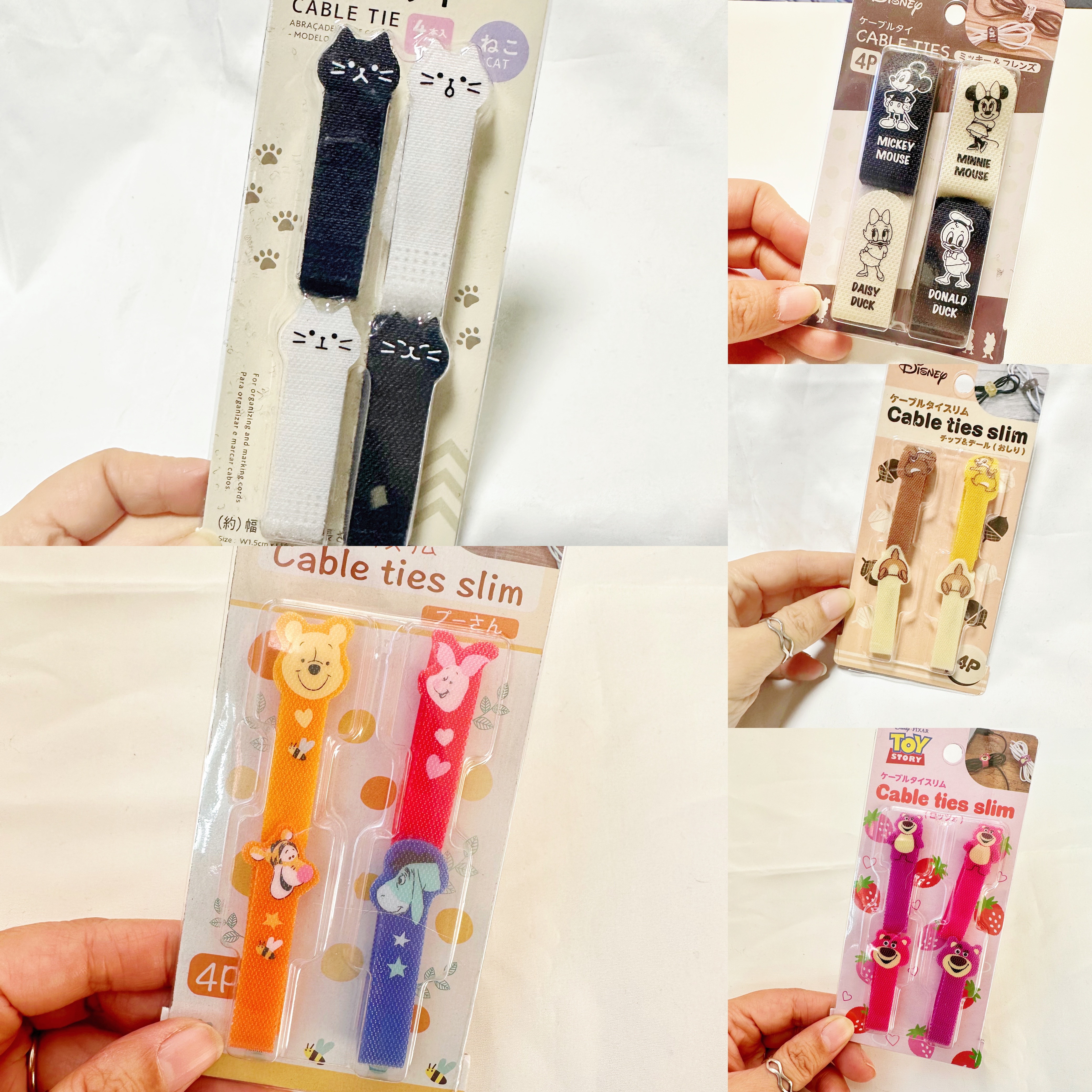 现货 日本DAISO数据线收纳魔术贴扎带理线器束线理线带电脑电线