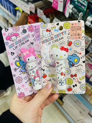 现货 日本hello kitty美乐蒂melody限定无色滋润保湿护唇润唇膏