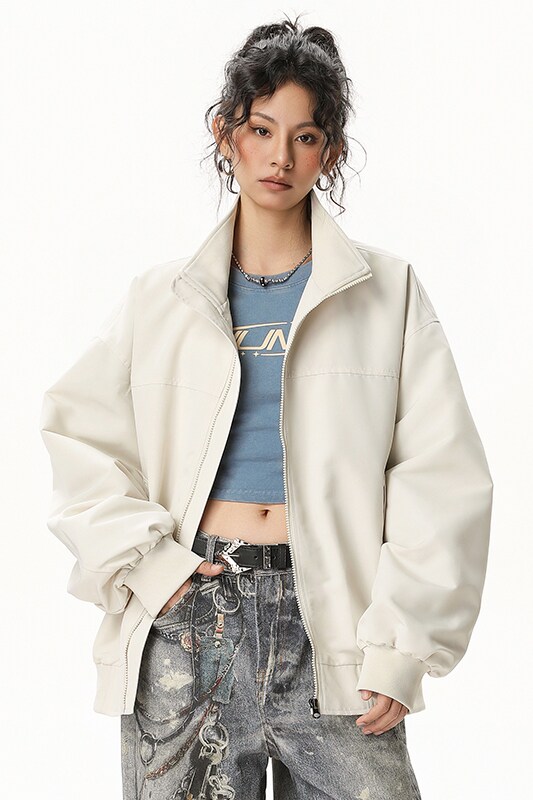美式夹克男款春秋新款宽松纯色外套A321-J9973-P75,男装夹克,电商A321