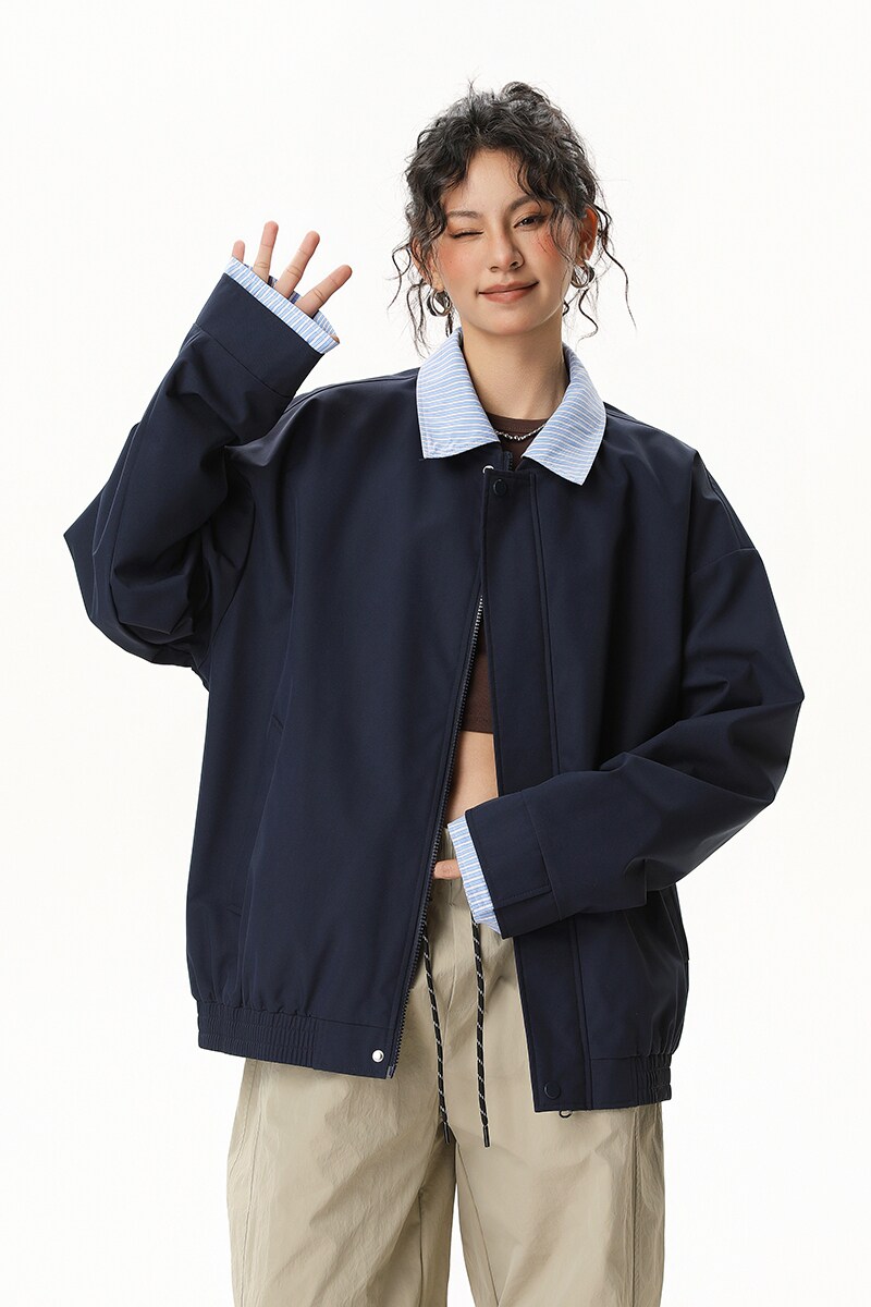 现货春秋美式领可拆卸外套潮牌棒球服冲锋衣夹克A321-J9963-P75,男装夹克,电商A321