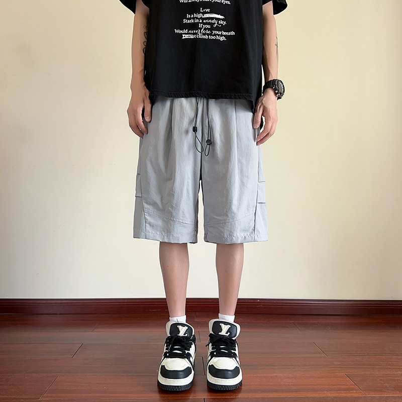 夏季速干短裤薄款透气褶皱伞兵裤宽松休闲五分裤子A321-K9255-P36,男装牛仔裤,电商A321