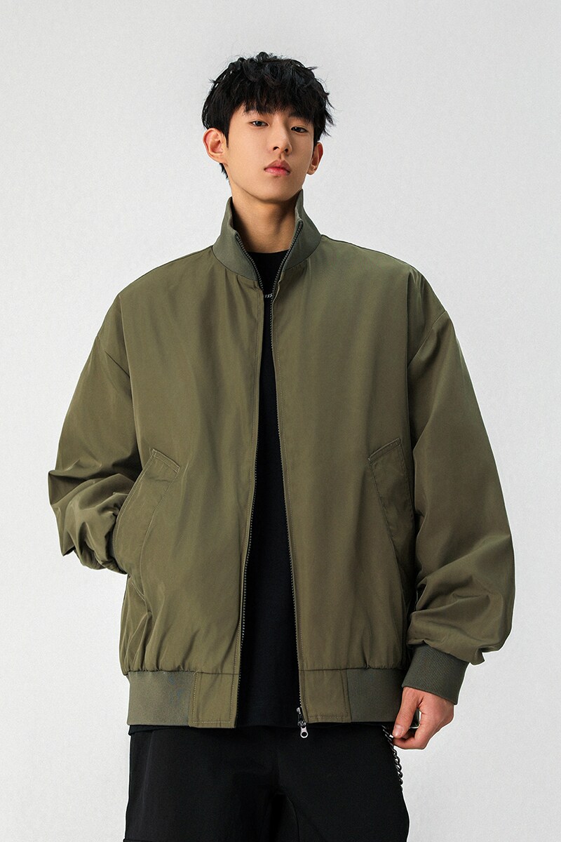 春秋新款棒球服美式立领宽松百搭夹克A321-J9972-P80,男装夹克,电商A321