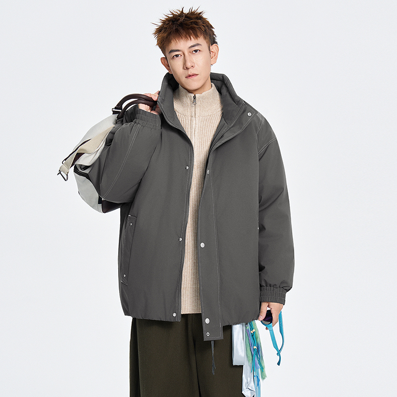 冬季百搭保暖潮牌休闲棉服外套立领宽松棉衣A321-MY8836-P95，男装棉衣，电商A321