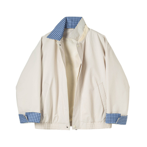 现货春秋美式领可拆卸外套潮牌棒球服冲锋衣夹克A321-J9963-P75图片