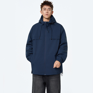 纯色春秋男女百搭工装夹克连帽外套A321-J7982-P75图片
