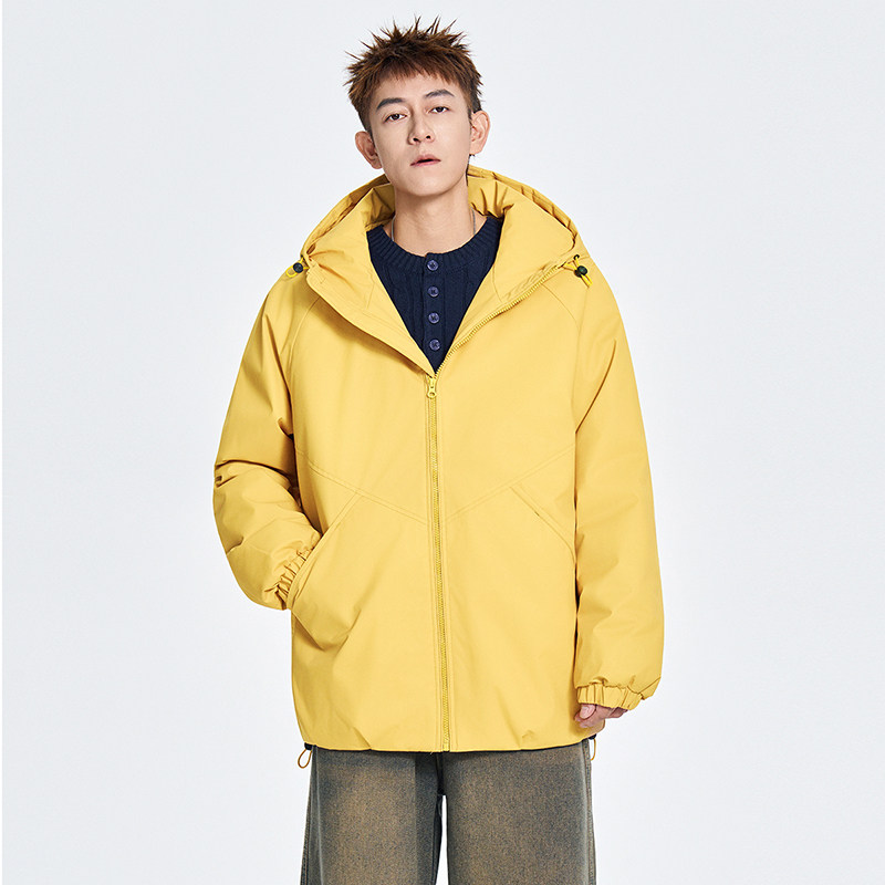 冬季纯色连帽休闲棉衣宽松百搭纯色棉服外套A321-MY8850-P90,男装棉衣,电商A321