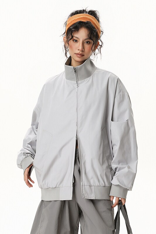 春秋新款棒球服美式立领宽松百搭夹克A321-J9972-P80,男装夹克,电商A321