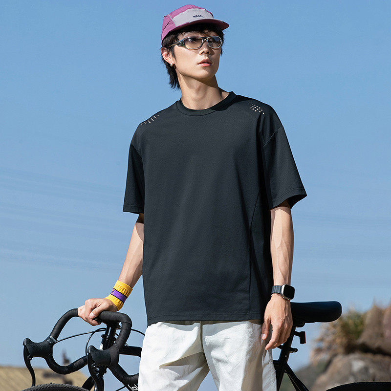 夏季冰感速干男女短袖T恤t恤休闲纯色上衣A321-TX308-P36,男装T恤,电商A321