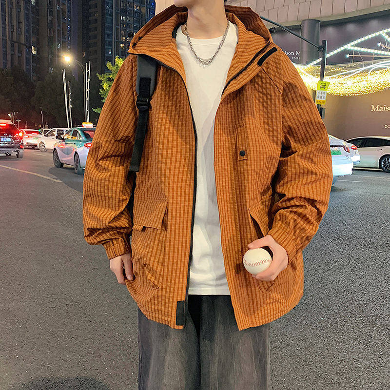 现货外套男户外连帽夹克春秋工装设计感百搭冲锋衣A321-J7811-P75图片