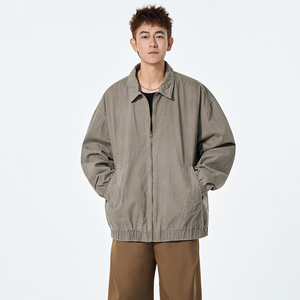 春秋水洗做旧夹克外套男女休闲夹克A321-J7946-P90图片
