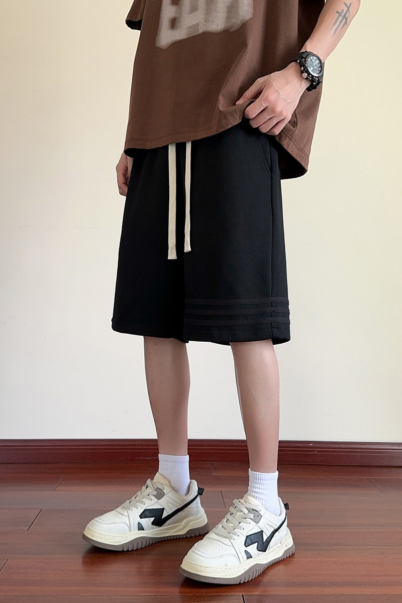 夏季三条杠休闲卫裤透气运动短裤A321-K9150-P35,男装休闲裤,电商A321