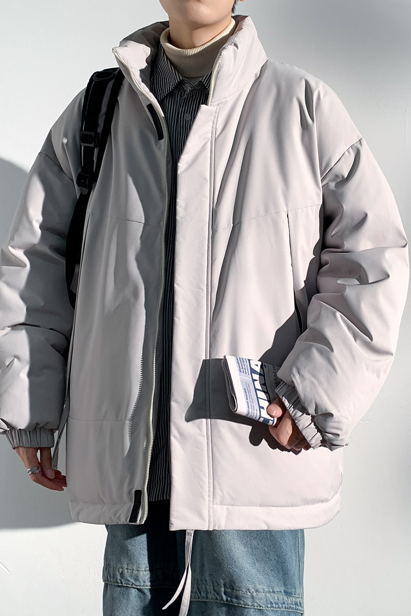 冬季纯色百搭保暖棉衣加厚立领休闲棉服A321-MY8808-P85，男装棉衣，电商A321