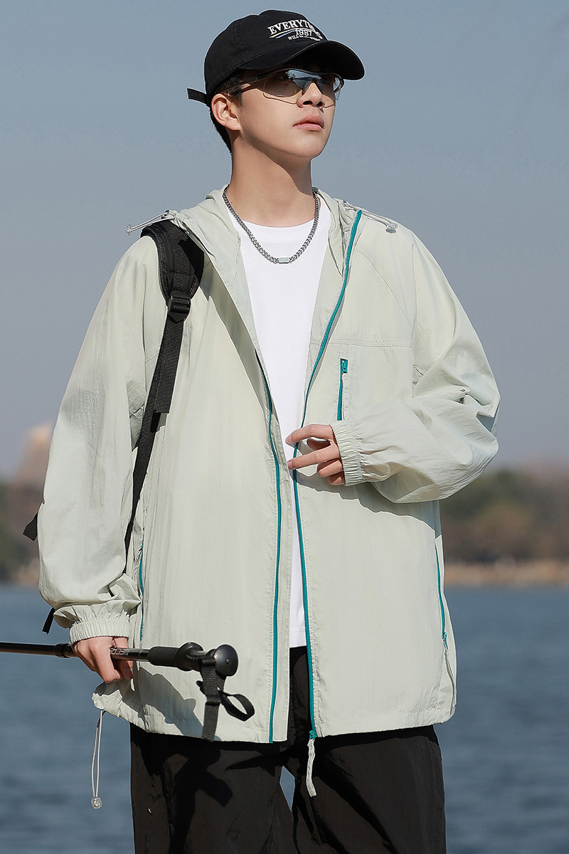 户外防晒衣男女夏季宽松皮肤衣防紫外线连帽外套A321-FS7730-P55,男装防晒衣,电商A321