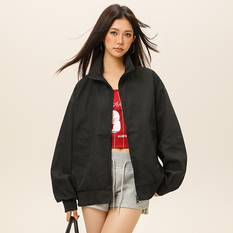 春秋新款棒球服美式立领宽松百搭夹克A321-J9972-P80,男装夹克,电商A321