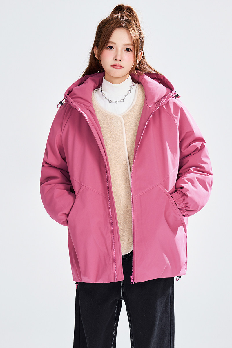 冬季纯色连帽休闲棉衣宽松百搭纯色棉服外套A321-MY8850-P90,男装棉衣,电商A321