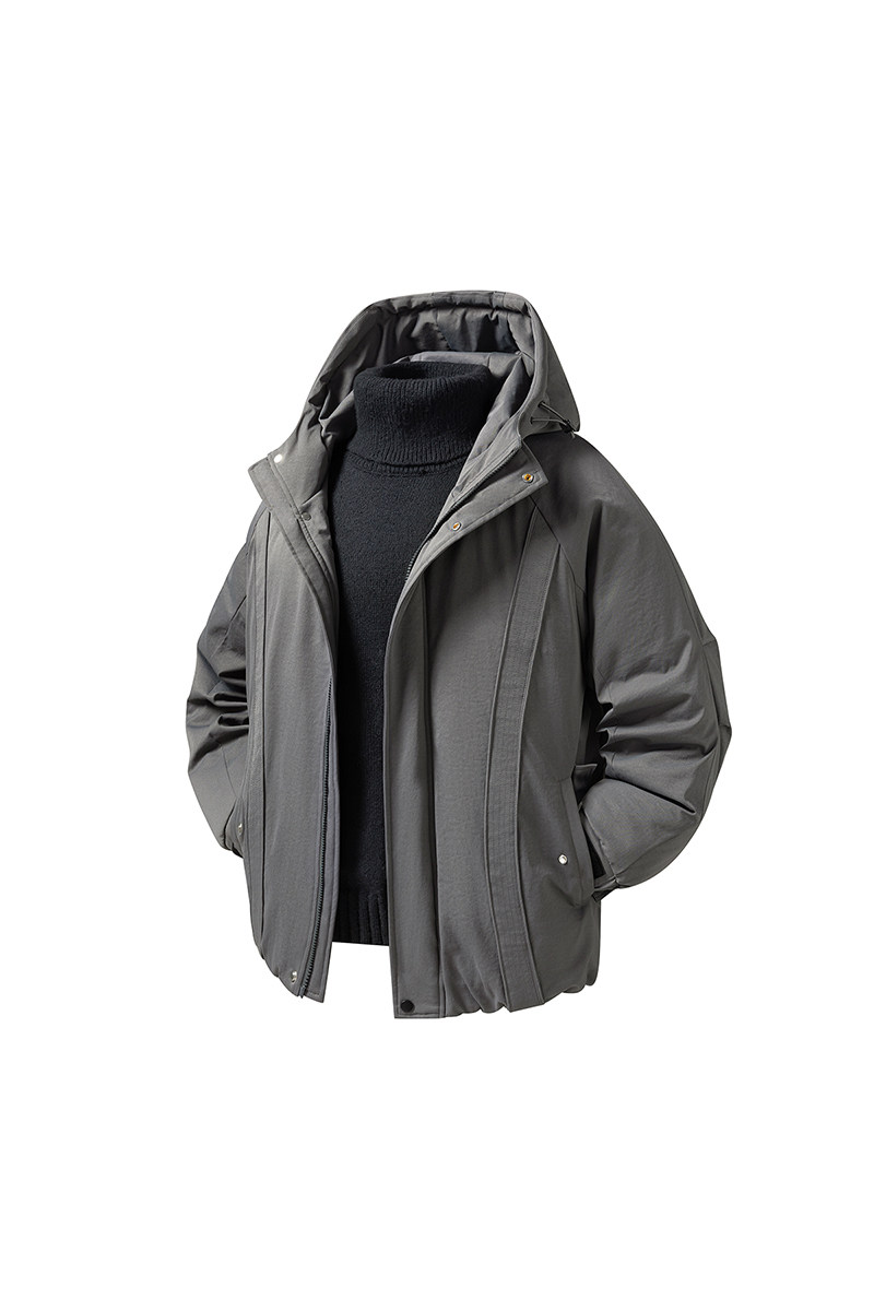 冬季纯色连帽棉服宽松休闲褶皱外套棉衣A321-MY8855-P99,男装棉衣,电商A321