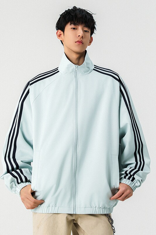 美式条纹夹克外套春秋休闲百搭双面穿立领夹克A321-J9969-P70,男装夹克,电商A321