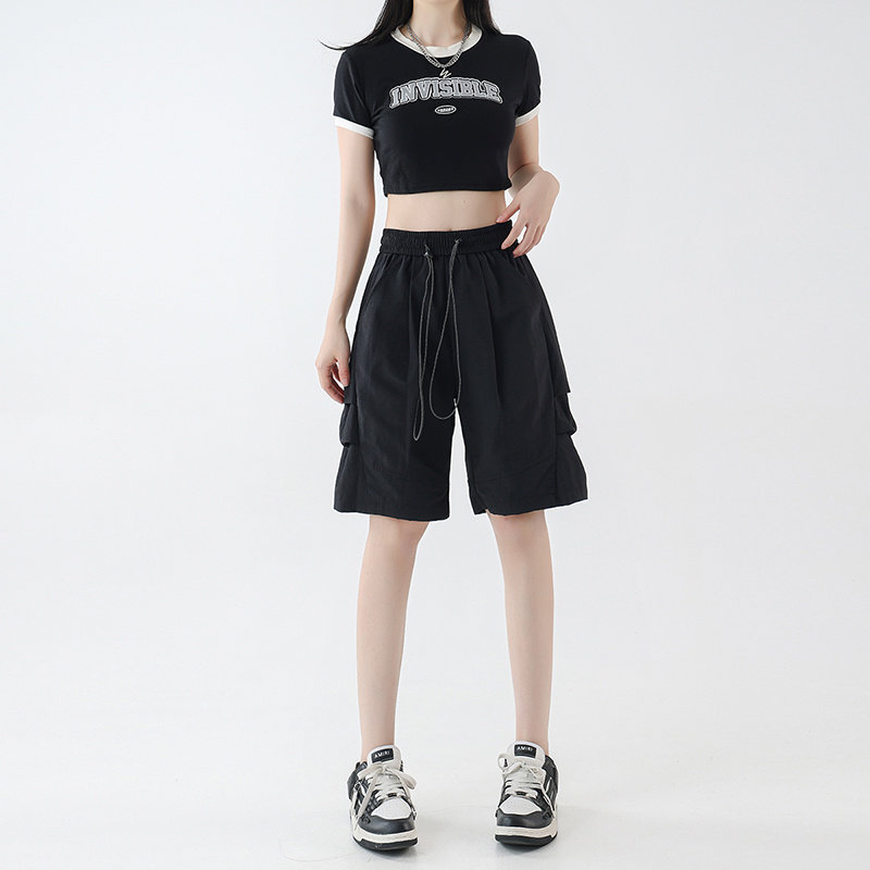 夏季速干短裤薄款透气褶皱伞兵裤宽松休闲五分裤子A321-K9255-P36,男装牛仔裤,电商A321