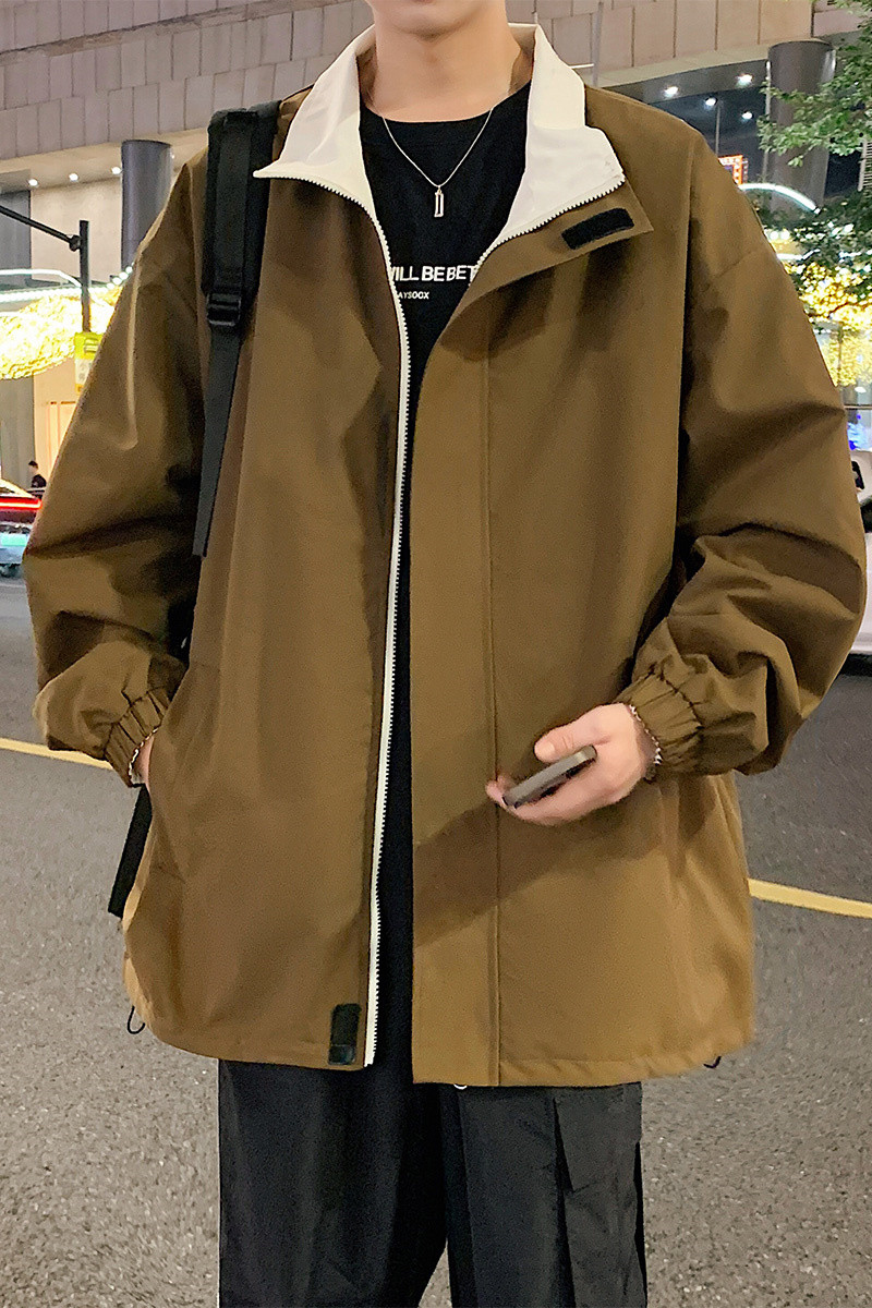 春秋复古工装夹克男宽松休闲双面穿外套潮牌冲锋衣A321-J7908-P68,男装夹克,电商A321
