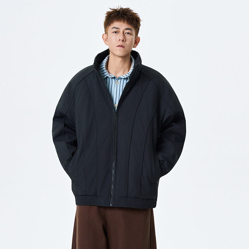 冬季宽松棉衣纯色立领百搭休闲外套A321-MY8866-P88，男装棉衣，电商A321
