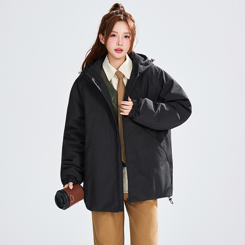 冬季纯色连帽休闲棉衣宽松百搭纯色棉服外套A321-MY8850-P90，男装棉衣，电商A321