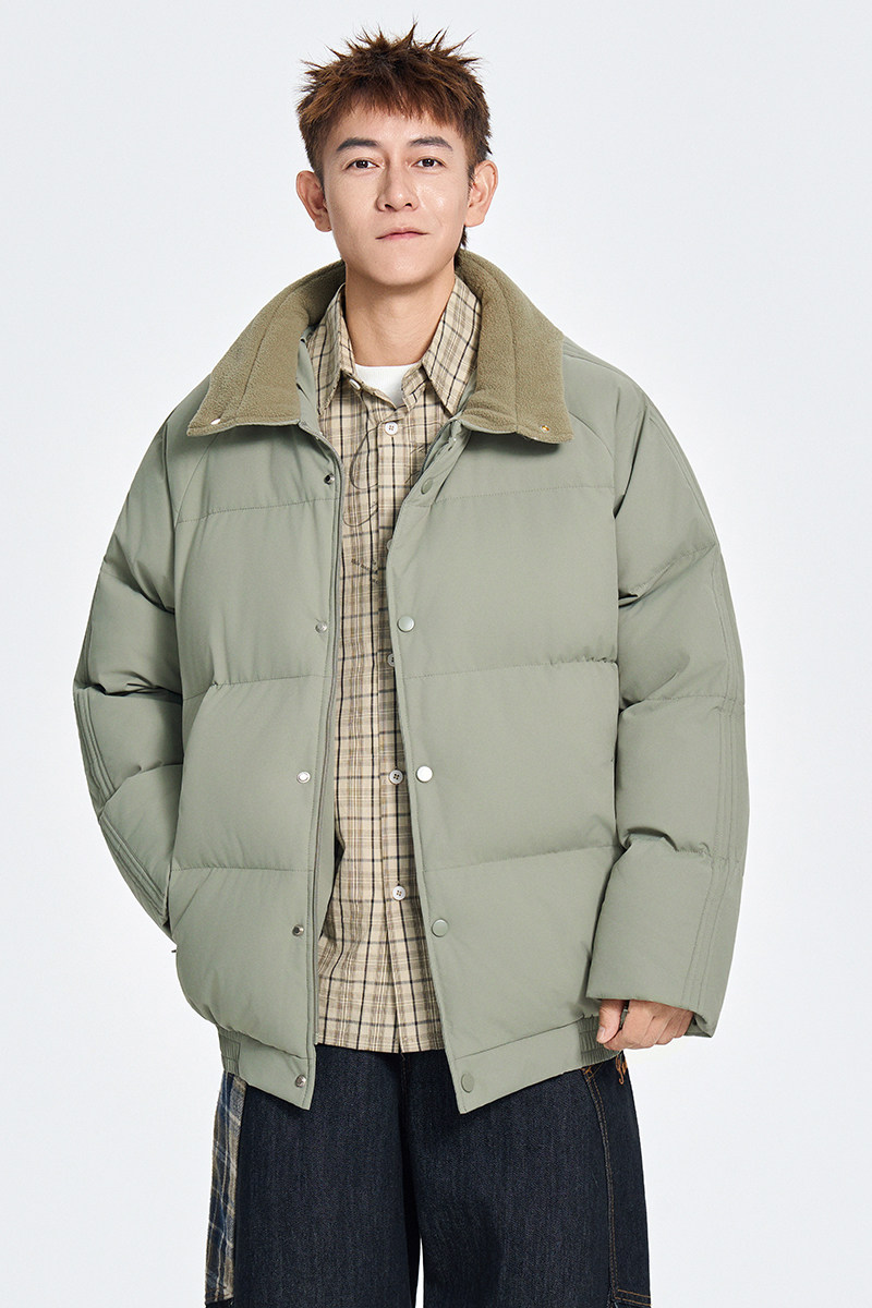 冬季保暖纯色立领棉衣宽松休闲外套A321-MY8835-P90,男装棉衣,电商A321