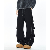 秋季直筒弯道长裤褶皱华棉休闲卫裤A321-K330-特P50控69，男装休闲裤，电商A321