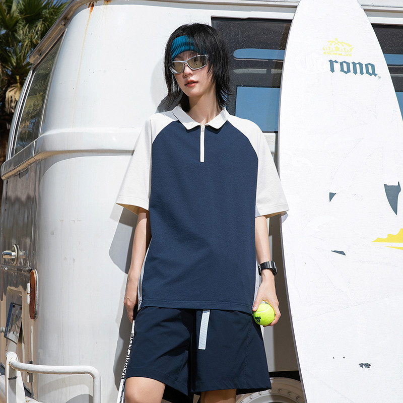 夏季冰感速干男女撞色短袖T恤潮牌t恤休闲上衣A321-TX312-P45,男装T恤,电商A321