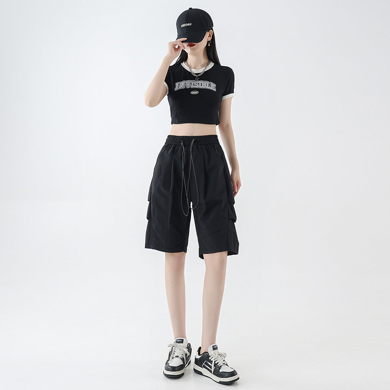 夏季速干短裤薄款透气褶皱伞兵裤宽松休闲五分裤子A321-K9255-P36,男装牛仔裤,电商A321