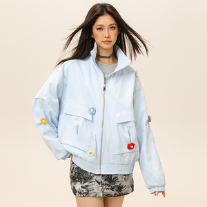 男女春秋工装休闲夹克宽松外套A321-J9976-P85图片