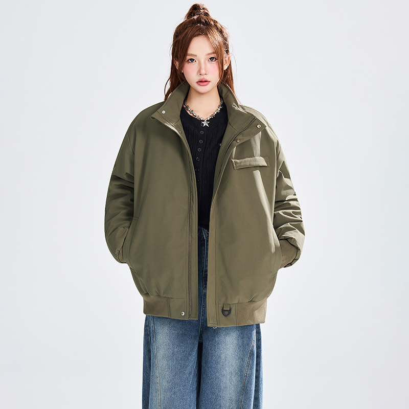 冬季工装休闲立领百搭棉衣外套宽松棉服A321-MY8833-P89，男装棉衣，电商A321
