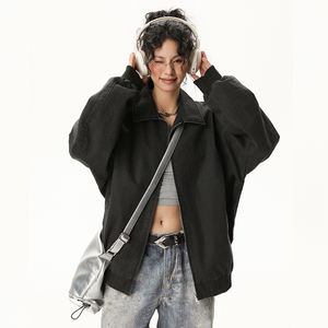 现货春秋美式翻领百搭男女复古潮牌水洗休闲外套A321-J9970-P95图片