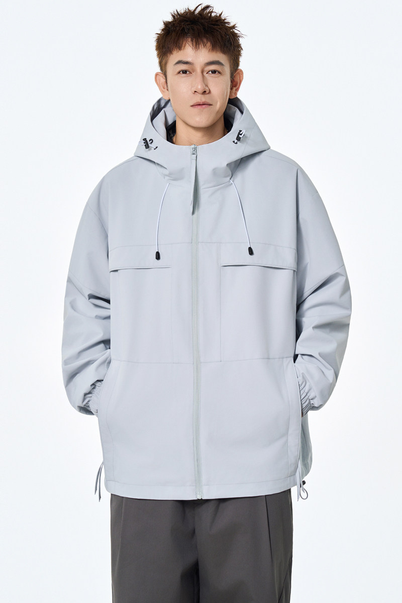 纯色春秋男女百搭工装夹克连帽外套A321-J7982-P75,男装夹克,电商A321